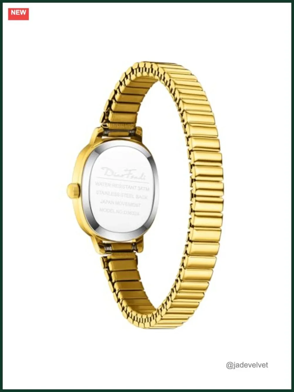 Petite Women's Easy Reader Analog Watch Rectangular Stainless Steel Expansion